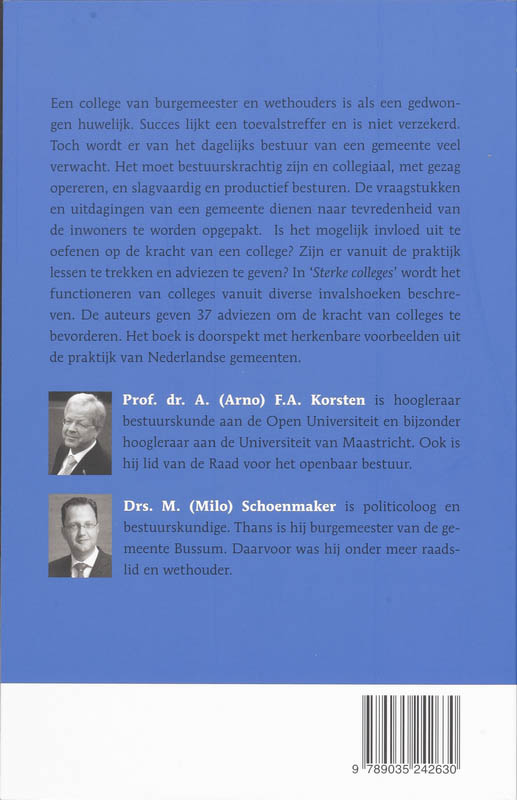 Sterke colleges achterkant