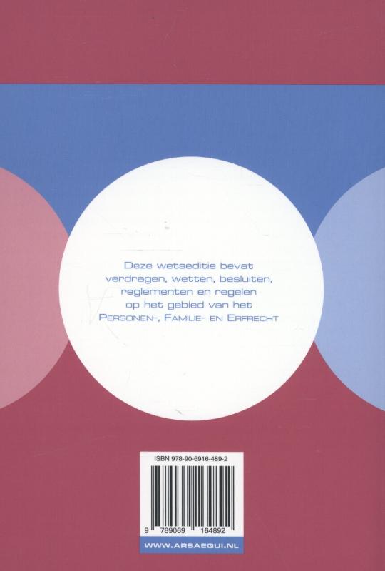 Personen-, familie- en erfrecht / 2014 / Ars Aequi Wetseditie achterkant