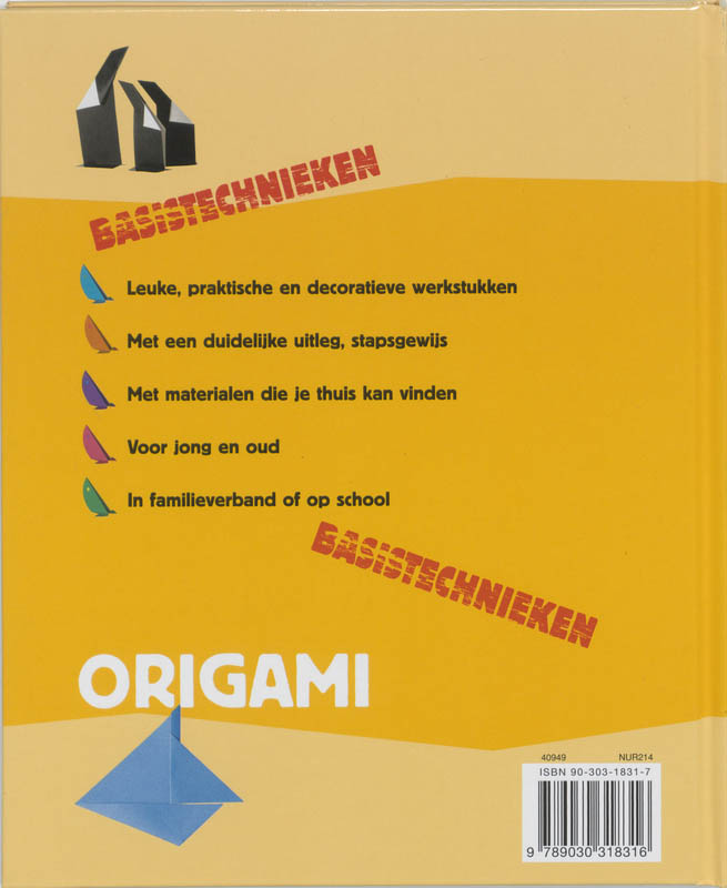 Origami / Basistechnieken achterkant