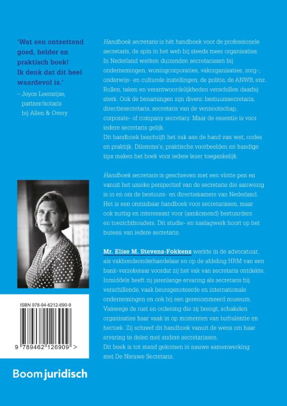 Handboek secretaris achterkant