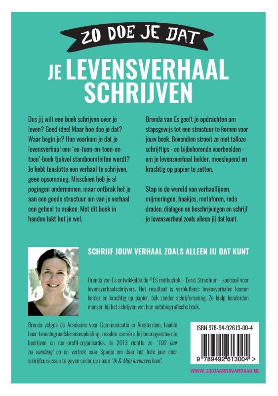 Zo doe je dat, je levensverhaal schrijven Zo doe je dat, je levensverhaal schrijven achterkant