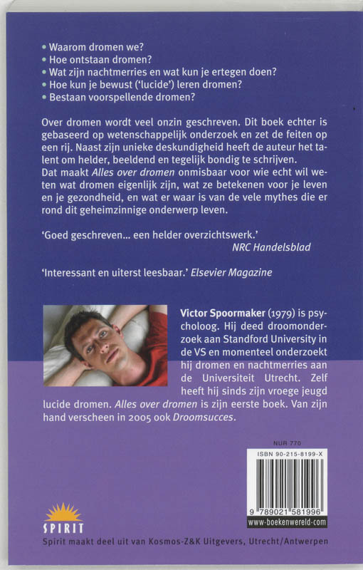 Alles over dromen Alles over dromen achterkant