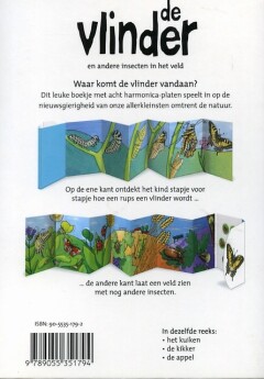 De vlinder en andere insecten in het veld / Ont-plooi achterkant