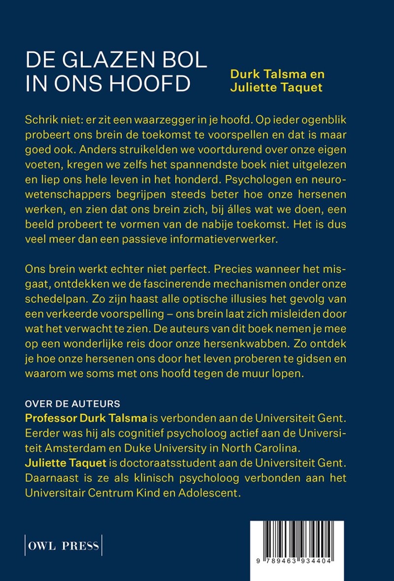 De glazen bol in ons hoofd achterkant