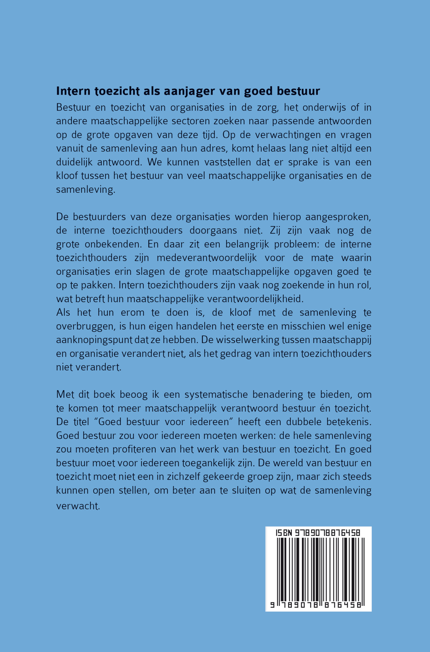 Goed bestuur voor iedereen achterkant