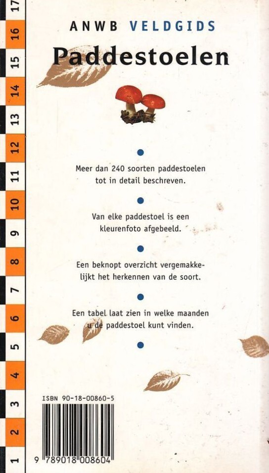 Paddestoelen van NoordWest-Europa / ANWB verrekijker achterkant