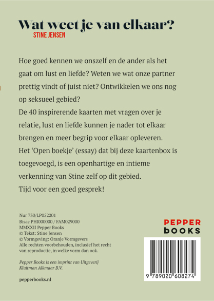 Wat weet je van elkaar? achterkant