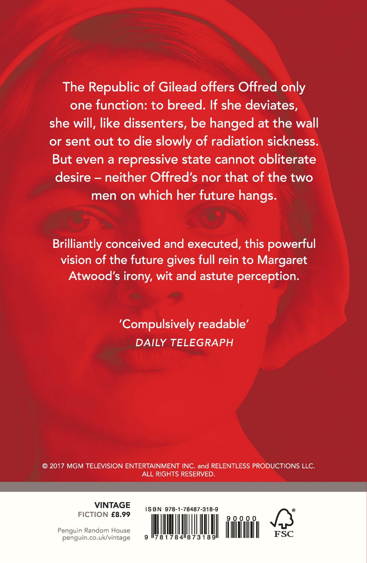The handmaid's tale / Vintage Classics achterkant