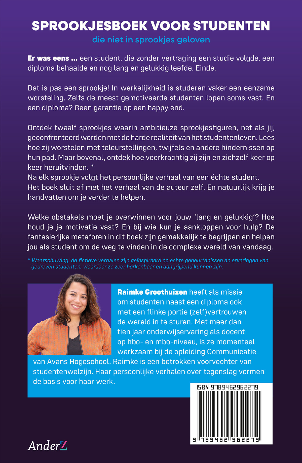 Sprookjesboek voor studenten achterkant