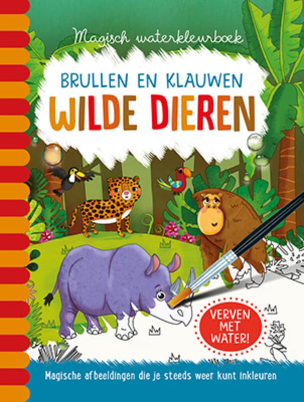 Magisch waterkleurboek Wilde dieren