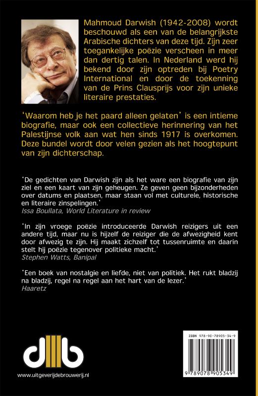 Waarom heb je het paard alleen gelaten achterkant