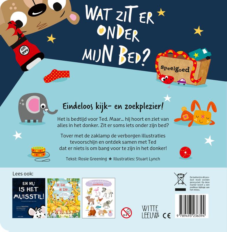 Wat zit er onder mijn bed? / Zaklampboek achterkant