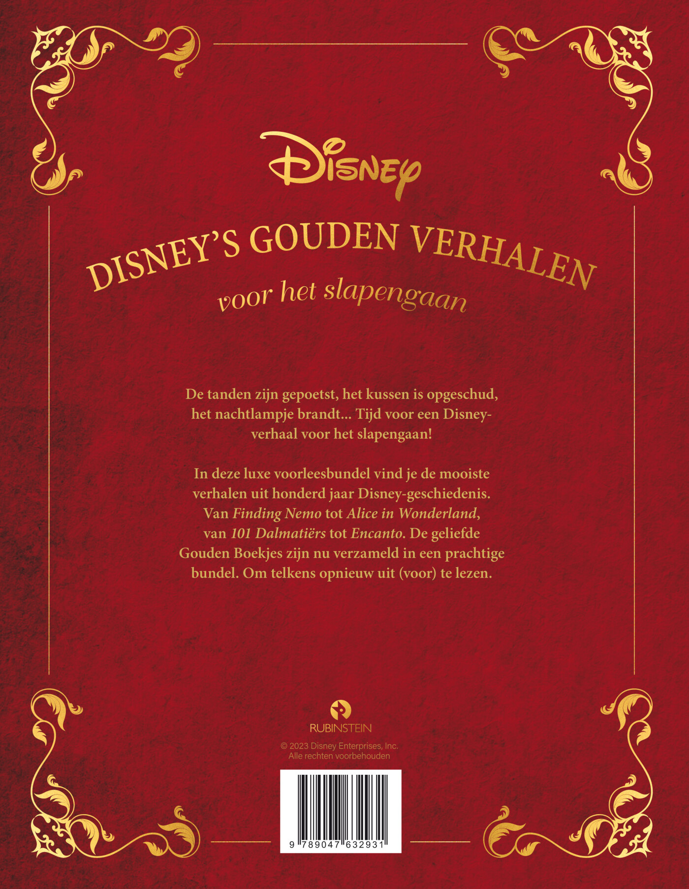 Disney's gouden verhalen voor het slapengaan achterkant