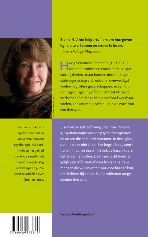 Hoog sensitieve personen en pyschotherapie Hoog sensitieve personen en pyschotherapie achterkant