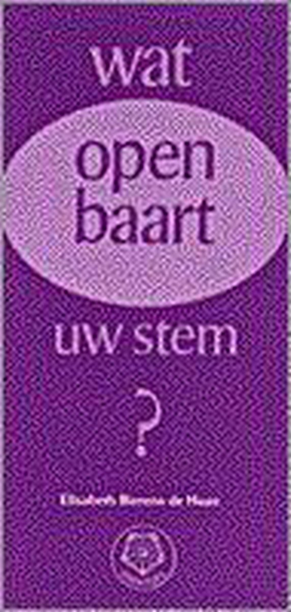 Wat openbaart uw stem / Ankertjes / 104