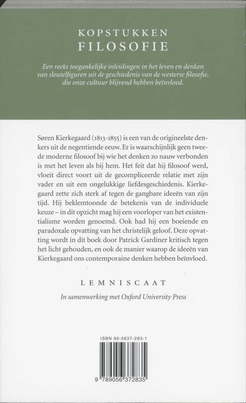 Kierkegaard / Kopstukken Filosofie achterkant