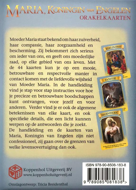 Maria, Koningin van Engelen orakelkaarten achterkant