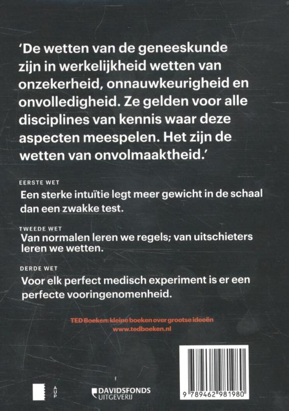 De wetten van de geneeskunde / TED-boeken achterkant