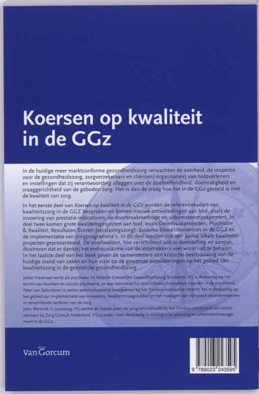 Koersen op kwaliteit in de GGz achterkant