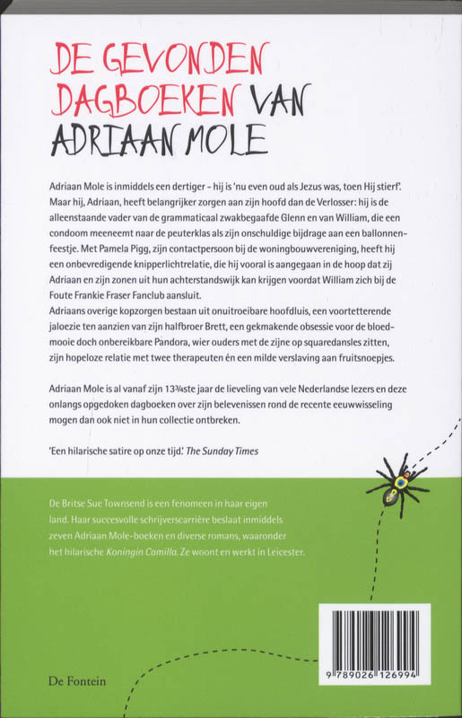 De Gevonden Dagboeken Van Adriaan Mole 33 1/3 Jaar achterkant