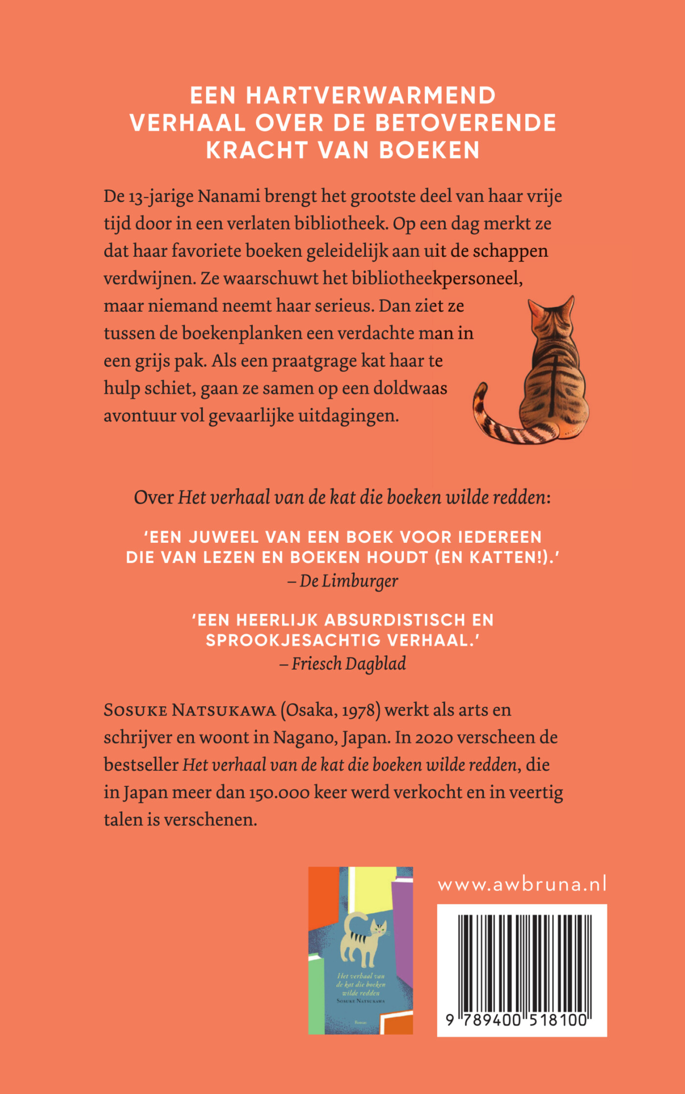 De kat die een bibliotheek ging redden achterkant