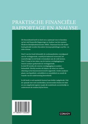 Praktische Financiële Rapportage en Analyse Theorieboek achterkant