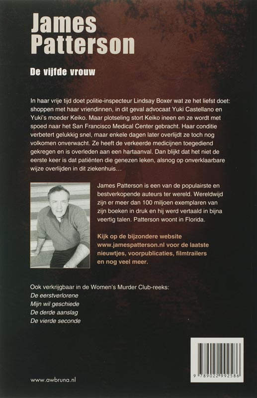 De vijfde vrouw / Women's Murder Club / 5 De vijfde vrouw / Women's Murder Club / 5 achterkant