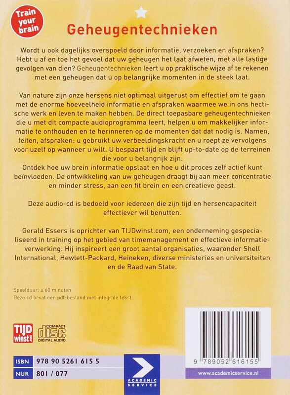 Geheugentechnieken achterkant