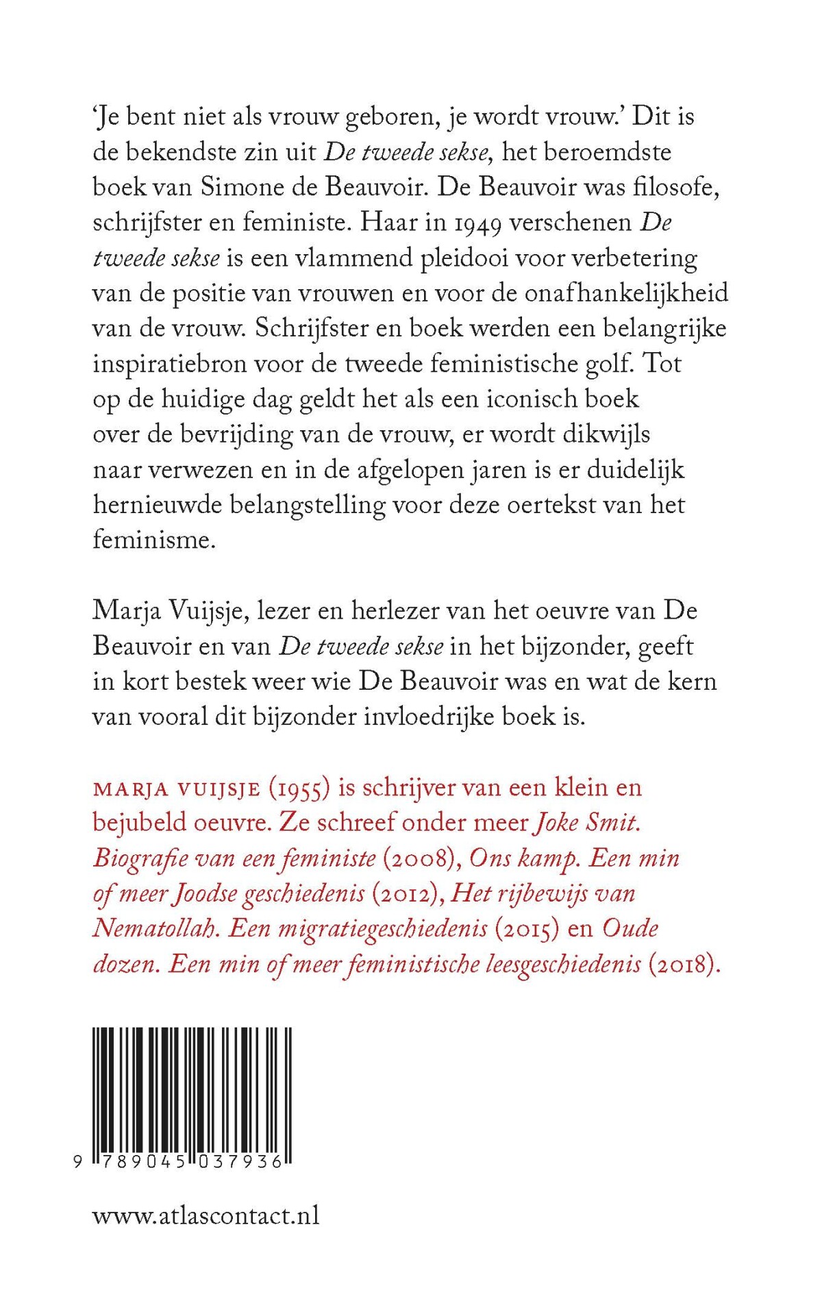 De kleine De Beauvoir / Kleine boekjes - grote inzichten achterkant