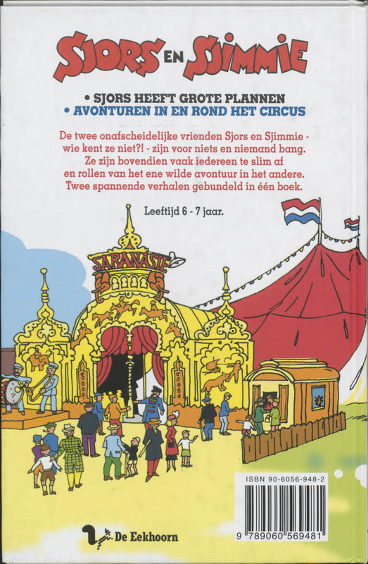 Sjors heeft grote plannen / Avonturen in en rond het circus / Sjors en Sjimmie achterkant