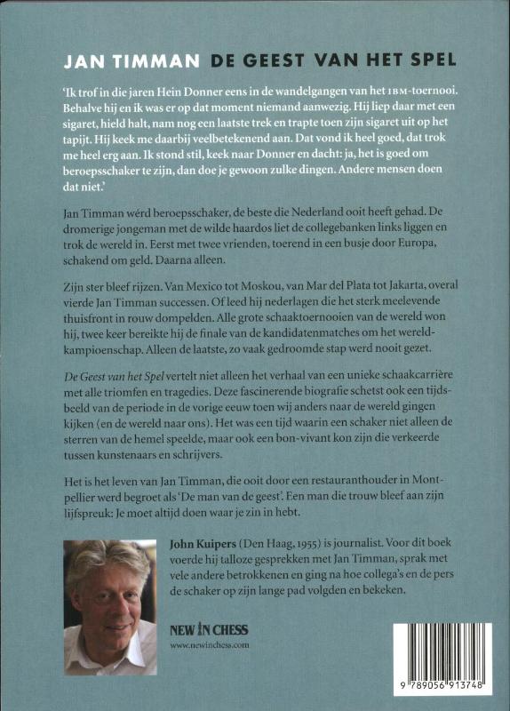 Jan Timman - De Biografie - Schaakboek achterkant