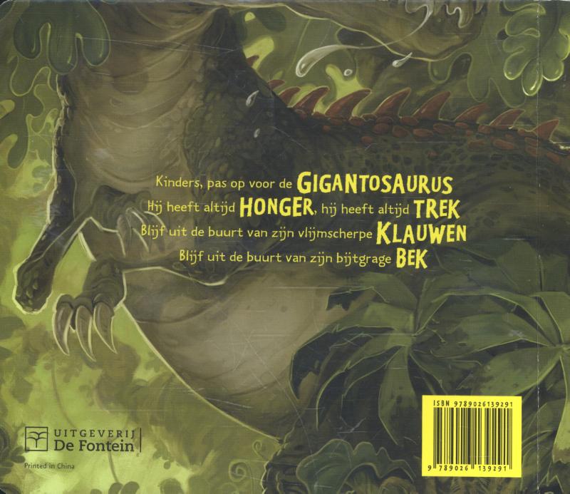 Gigantosaurus kartonboek achterkant