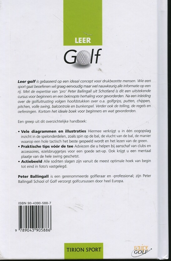 Leer golf / Tirion sport achterkant