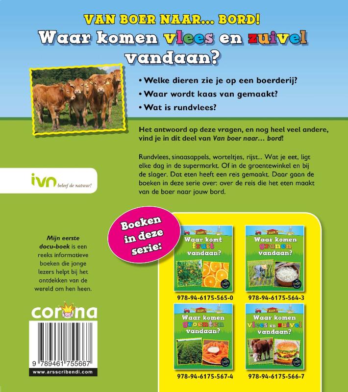 Waar komen vlees en zuivel vandaan? / Van boer naar ... bord! achterkant