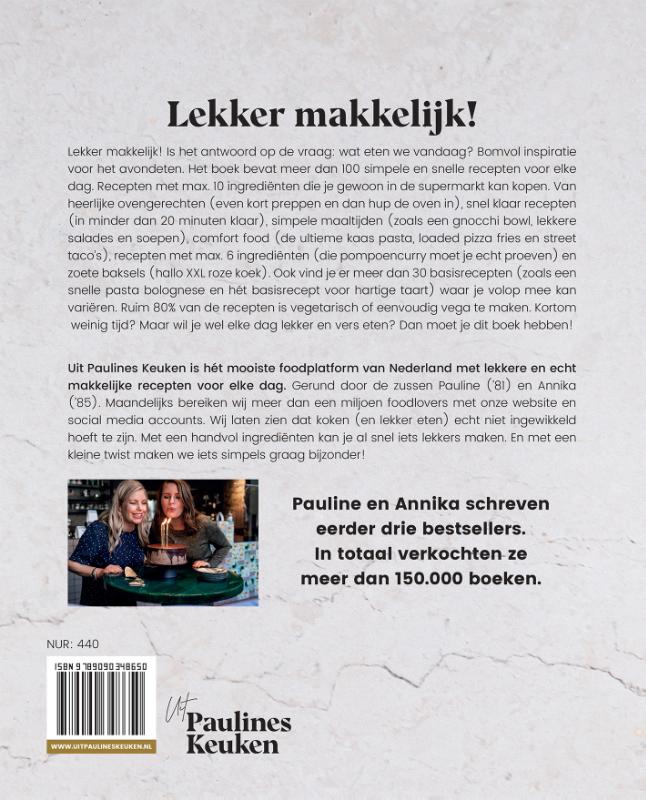 Lekker makkelijk - Uit Paulines Keuken achterkant