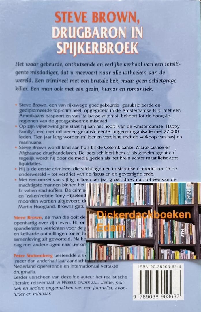 Steve Brown, drugbaron in spijkerbroek / True crime achterkant