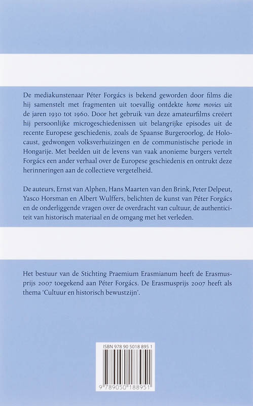 De Kunst Van Peter Forgacs achterkant