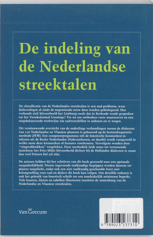 De indeling van de Nederlandse streektalen achterkant