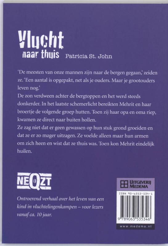 VLUCHT NAAR THUIS achterkant