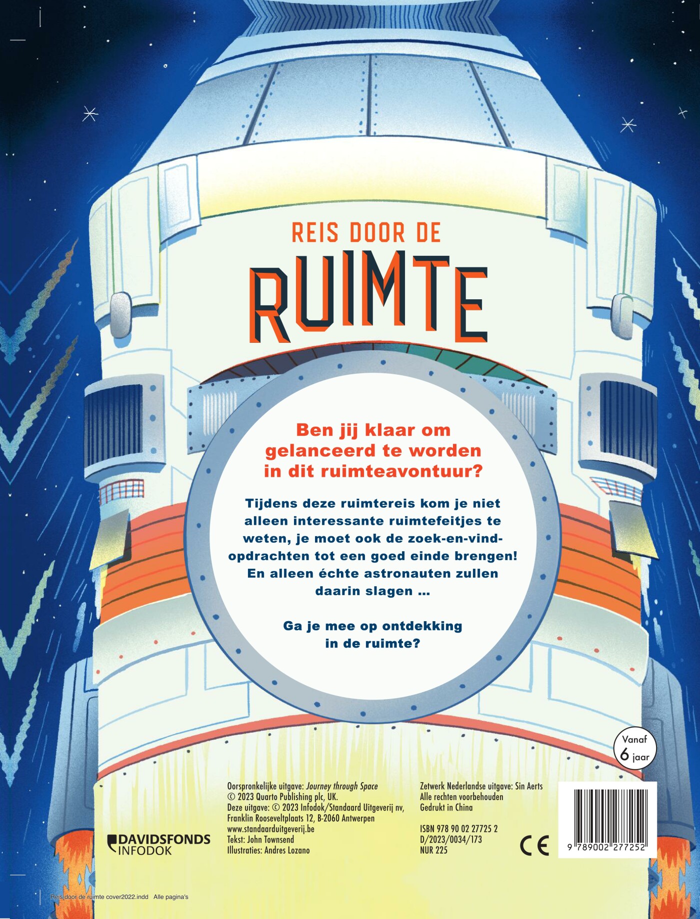 Reis door de ruimte achterkant