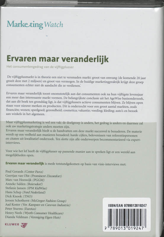 Ervaren maar veranderlijk / MarketingWatch achterkant