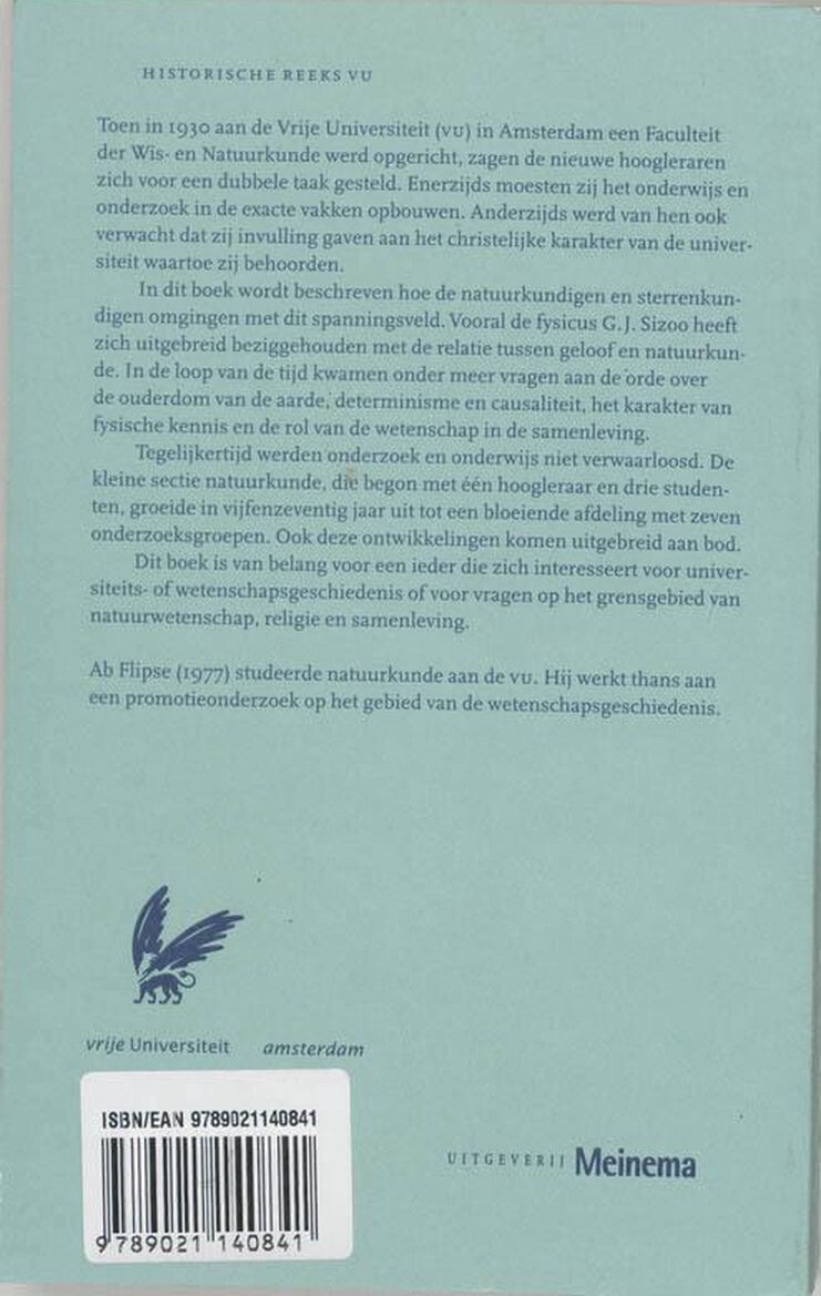 Hier leert de natuur ons zelf den weg / Historische reeks VU / 6 achterkant