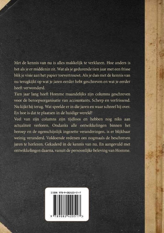 Tien jaar verwondering achterkant