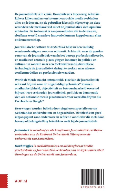 Journalistieke cultuur in Nederland achterkant