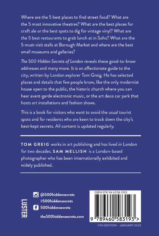 The 500 Hidden Secrets of London / The 500 Hidden Secrets achterkant