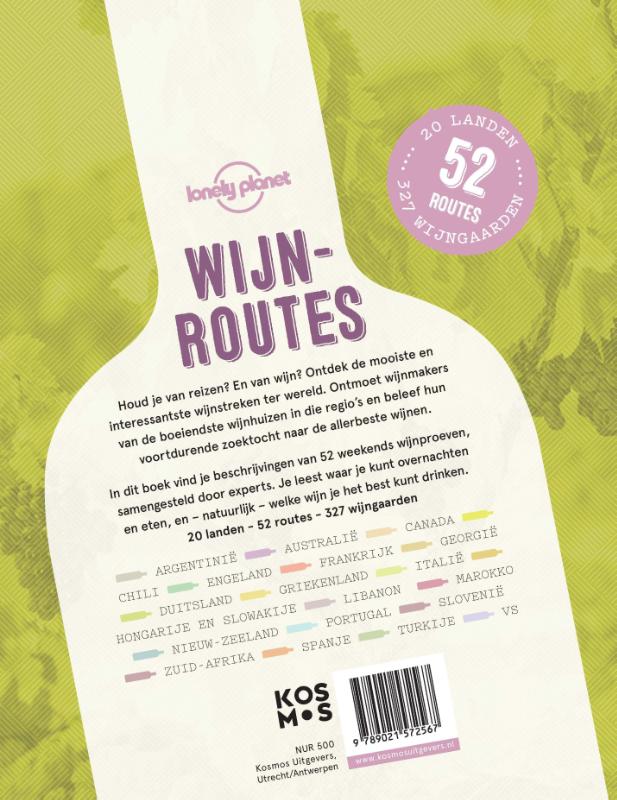 Wijnroutes / Lonely planet achterkant