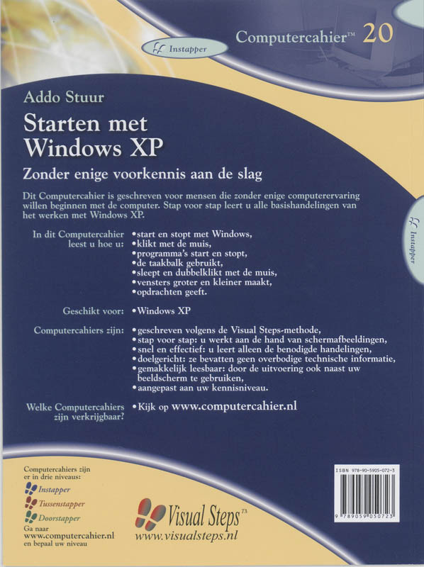 Starten Met Windows Xp achterkant