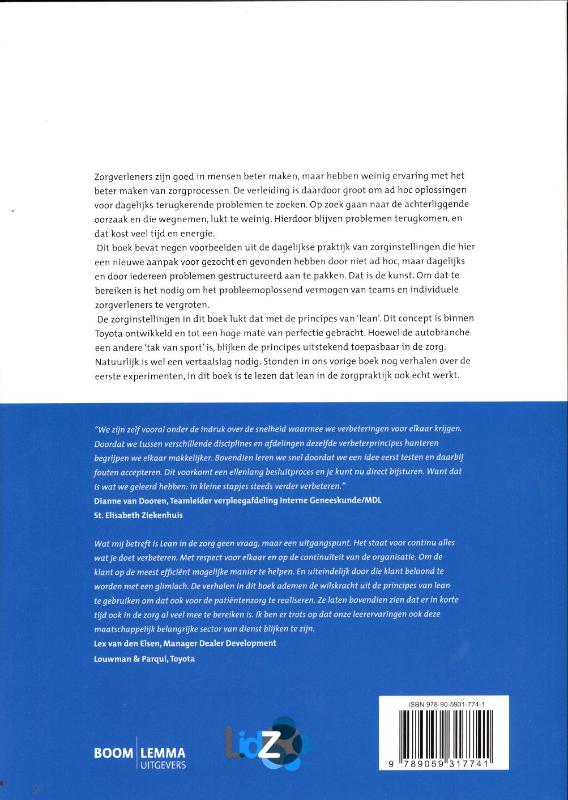 Lean in de zorg / Zorginnovatie achterkant