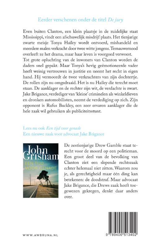 Een tijd om te doden / Jake Brigance / 1 Een tijd om te doden / Jake Brigance / 1 achterkant