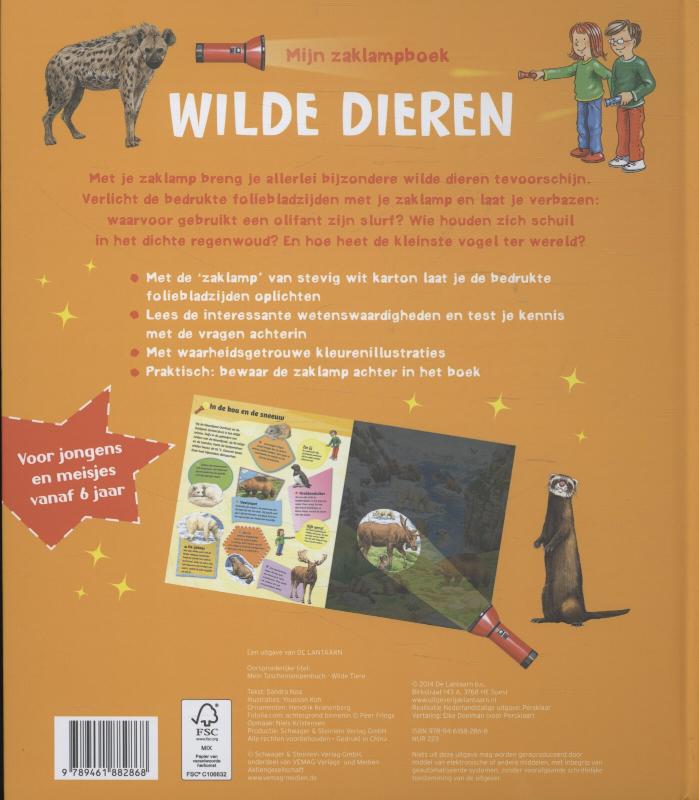 Wilde dieren / Mijn zaklampboek achterkant